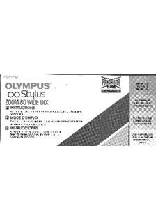 Olympus Mju Zoom 80 manual. Camera Instructions.